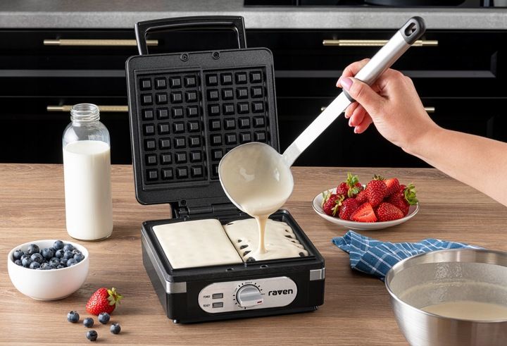 MOCNA Gofrownica RAVEN EG004BX 2 chrupiące gofry zdjęcie 5