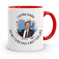 Kubek Czerwony Donald Tusk Po Platforma Prezent Z Nadrukiem Ze Zdjęciem