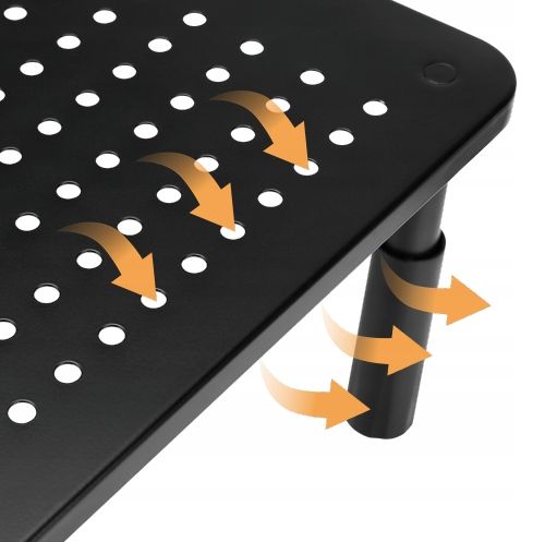 PODSTAWKA POD MONITOR LAPTOPA PODSTAWA PÓŁKA CZARNA REGULOWANA NA BIURKO na Arena.pl