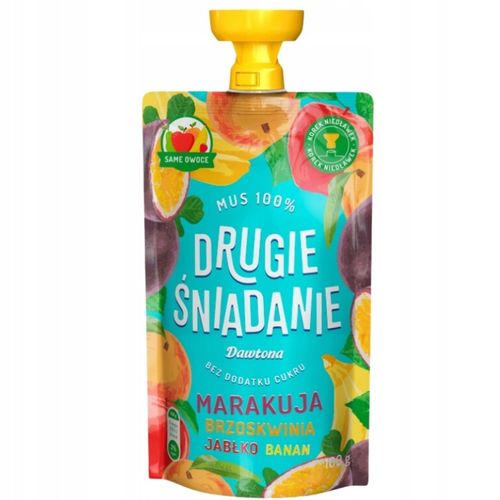 Mus Deser Owocowy Dla Dzieci 100g 12szt Mix Zestaw Dawtona Drugie Śniadanie na Arena.pl