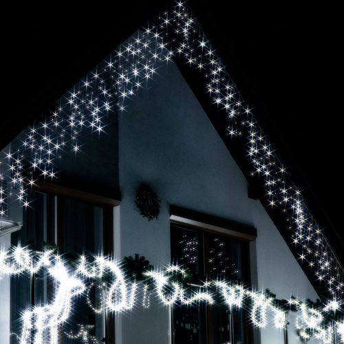 SOPLE 1000LED LAMPKI ZEWNĘTRZNE 45m FLASH GIRLANDA ŚWIETLNA KURTYNA BIAŁY na Arena.pl