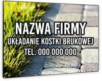 TABLICZKA REKLAMOWA szyld z nadrukiem 40x30 cm kostka brukowa