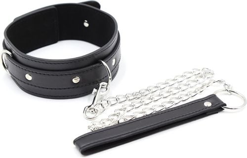 Fetish Fever - Collar with leash - Black na Arena.pl