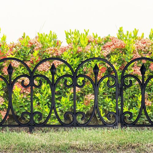 Płotek ogrodowy czarny 60x33 cm 4 szt. na Arena.pl