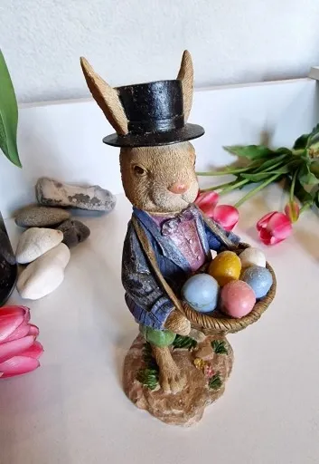 FIGURKA - WIELKANOCNY ZAJĄC KRÓLIK Z PISANKAMI III zdjęcie 10