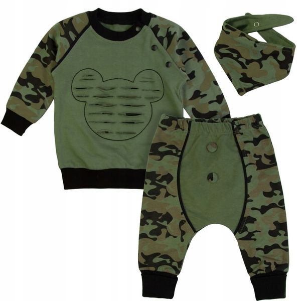 KOMPLET niemowlęcy spodnie bluza apaszka MORO 68 zdjęcie 1