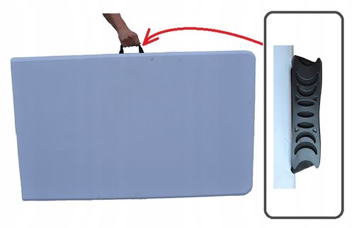 STÓŁ CATERINGOWY SKŁADANY WALIZKA BANKIETOWY OGRODOWY 180 CM WYTRZYMAŁY na Arena.pl