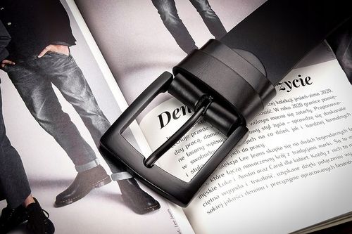 Męski Pas SKÓRZANY do Spodni JEANS szeroki 120cm na Arena.pl