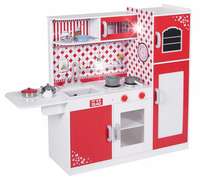 DUŻA KUCHNIA DLA DZIECI BDMU KIDS CZERWONA DREWNIANA MDF 120 CM