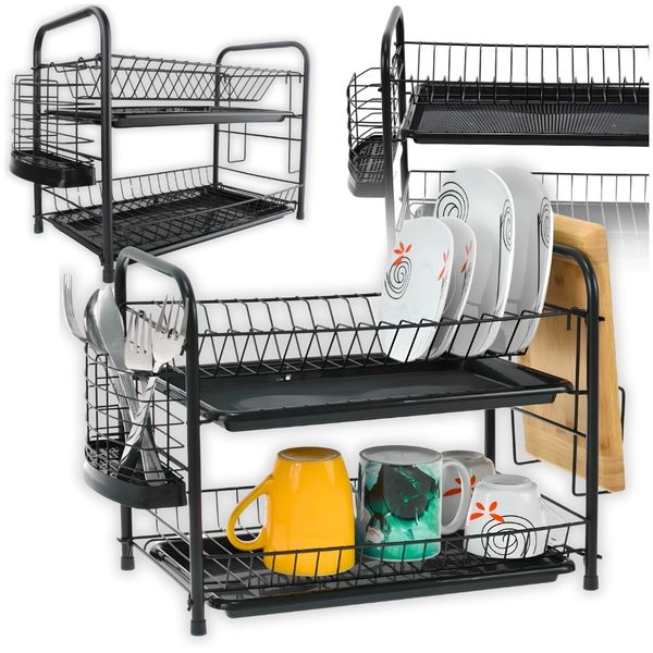 Duża dwupoziomowa suszarka do naczyń zdjęcie 1