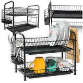 Duża dwupoziomowa suszarka do naczyń