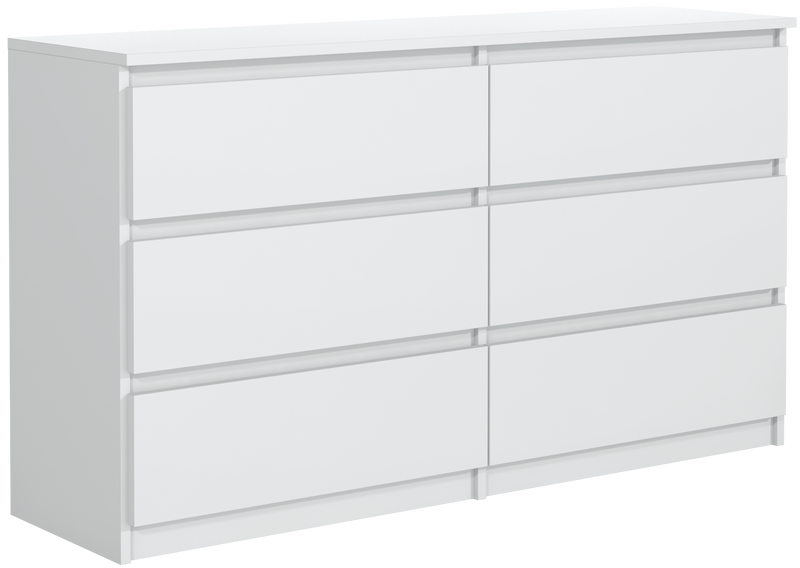 BIAŁA KOMODA 140CM 6 SZUFLAD zdjęcie 1