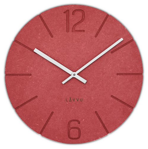LAVVU Czerwony zegar ścienny Natur ⌀34cm na Arena.pl