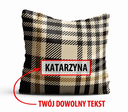 Poduszka Dekoracyjna KRATA  z Twoim napisem KR11 na Arena.pl