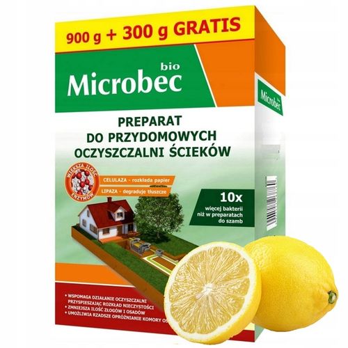 BIO MICROBEC 10x MOCNIEJSZY BAKTERIE PREPRAT DO SZAMBA OCZYSZCZALNI 1,2 kg na Arena.pl