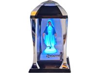 SYN SYNOWI ZNICZ  LAMPION LATARNIA NA GRÓB KPL SREBRO+FIGURKA LED