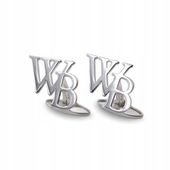 Spinki do mankietów inicjały Litera Litery Prezent