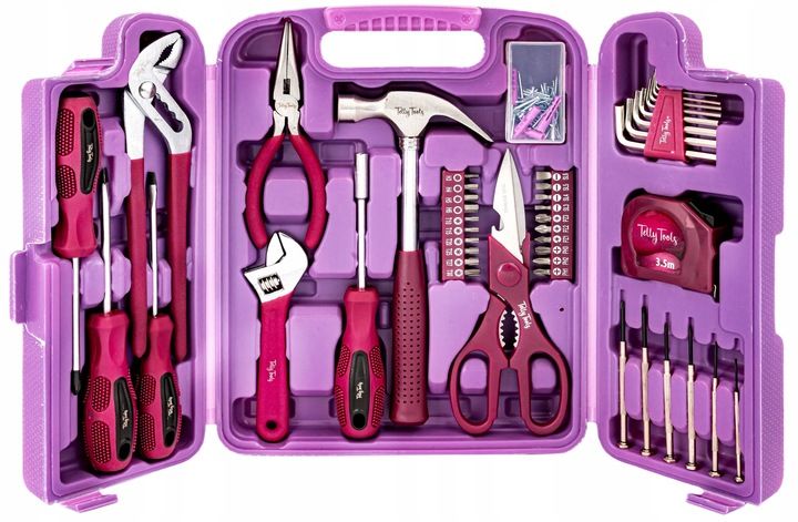 ZESTAW RÓŻOWYCH NARZĘDZI DLA SAMODZIELNYCH KOBIET 135 ELEMENTÓW NA PREZENT zdjęcie 5