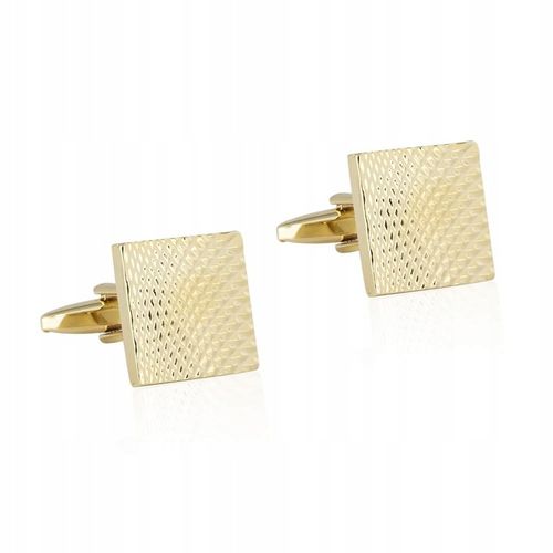 Spinki Do Mankietów Złote Koszuli Męskie Kwadratowe Diamentowane na Arena.pl