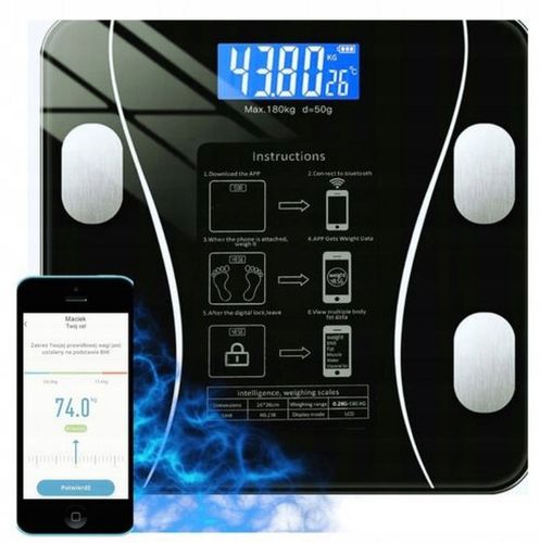 WAGA ŁAZIENKOWA SMART SLIM + APLIKACJA + GRATIS | 180KG ELEKTRONICZNA na Arena.pl