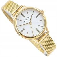 DAMSKI ZEGAREK LORUS RG214QX5 NA BRANSOLECIE MESH Z CYRKONIAMI ZŁOTY