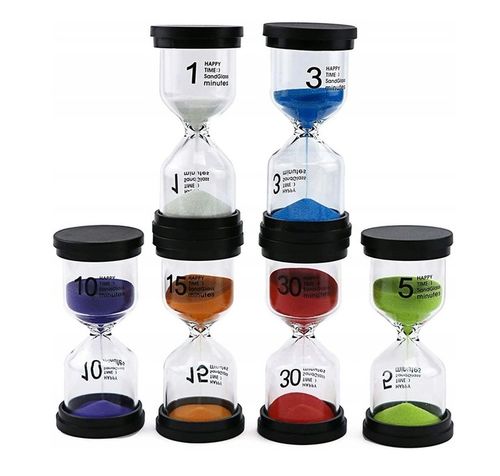 KLEPSYDRY ZESTAW KREATYWNY DO ODMIERZANIA CZASU 1/3/5/10/15/30 Minut 6SZTUK na Arena.pl