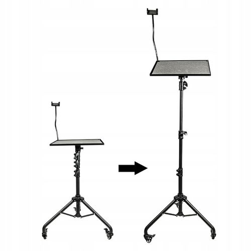 STATYW STOJAK UCHWYT PODSTAWKA do PROJEKTORA LAPTOPA REGULOWANY NA KÓŁKACH na Arena.pl