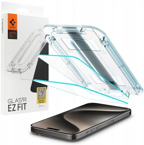 2x Szkło Hartowane SPIGEN GLAS.tR EZ FIT + Aplikator do iPhone 15 Pro Max na Arena.pl