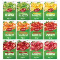 Galaretka owocowa Delecta mix 6 smaków 12x70g malina truskawka wiśnia