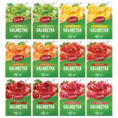 Galaretka owocowa Delecta mix 6 smaków 12x70g malina truskawka wiśnia inne