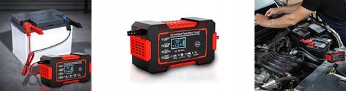 Prostownik samochodowy 12V 10A automatyczny Funkcja naprawy akumulatora LCD na Arena.pl
