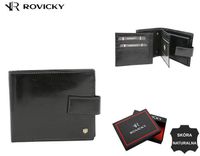 duży, skórzany portfel męski na zatrzask - rovicky