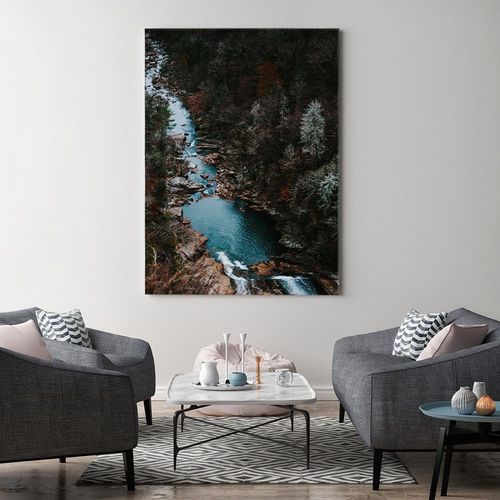 Obraz na płótnie - Canvas, Rzeka w lesie 40x60 na Arena.pl