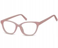 Damskie okulary zerówki KOCIE Oprawki korekcyjne optyczne SUNOPTIC różowa