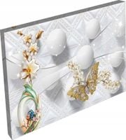 OBRAZ nowoczesny motyle tunel kwiaty diamenty 120