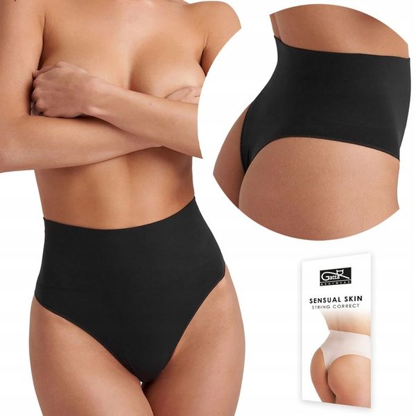 Majtki modelujące WYSOKI STAN wyszczuplające GATTA STRING CORRECT - M zdjęcie 1