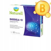 NATURELL RHODIOLA + B60TABLETEK,RHODIOLA,KWAS PANTPOTENOWY,NIACYNA,TIAMINA.