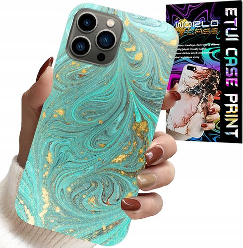 ETUI DO IPHONE 13 PRO MAX - MARMURKOWE WZORY + SZKŁO HARTOWANE na Arena.pl