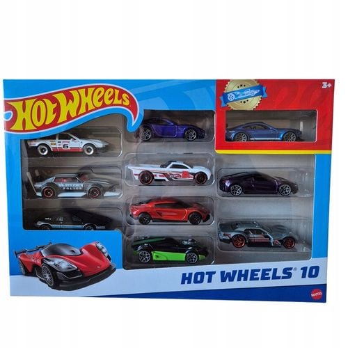 HOT WHEELS 10PAK Autka Zestaw Samochodziki Mazda Honda Lamborghini Ford na Arena.pl