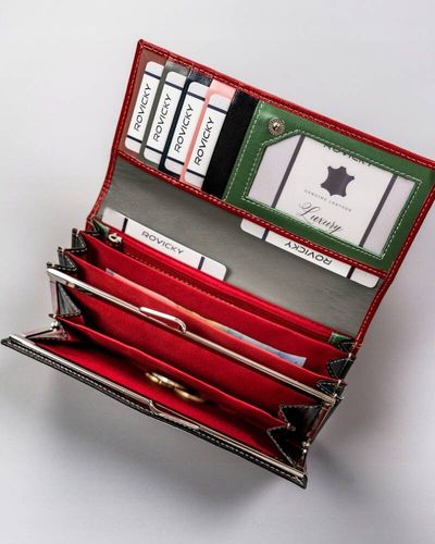 elegancki, podłużny portfel damski z klapą na zatrzask - cavaldi na Arena.pl