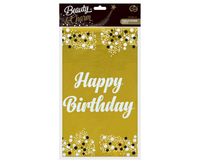 OBRUS FOLIOWY B&C HAPPY BIRTHDAY ZŁOTY 137x183CM GODAN
