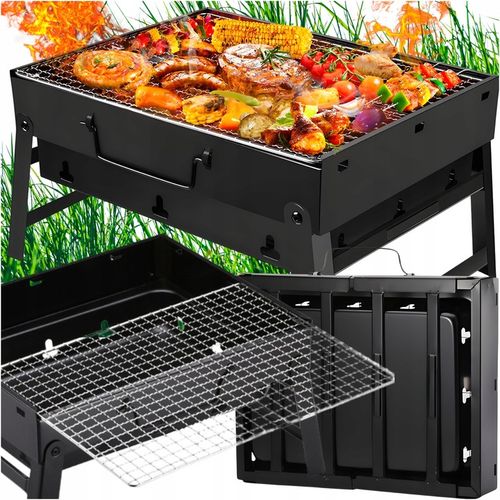 ZESTAW GRILL OGRODOWY WĘGLOWY TURYSTYCZNY |SKŁADANY |+ AKCESORIA DO GRILLA na Arena.pl