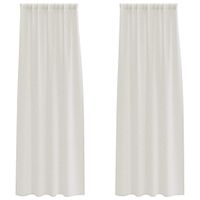 Zasłony z zasłonami 2 pcs Kremowy Poliester