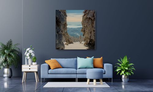 OBRAZ NA PŁÓTNIE 122 Zima 70x70cm na Arena.pl