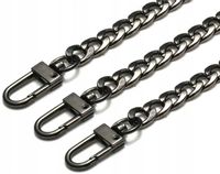 Pasek do torebki torby łańcuch długi Czarny metal  F117_100CM_Czarny