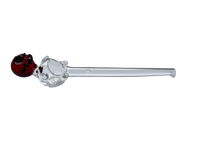 Długa Lufka z Grubego Szkła Szklana Fajeczka z Motywem Czerwonego Zombie