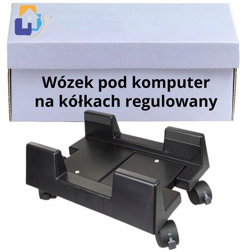 PODSTAWKA POD KOMPUTER STACJONARNY PC NA KÓŁKACH WÓZEK STOJAK REGULOWANY na Arena.pl