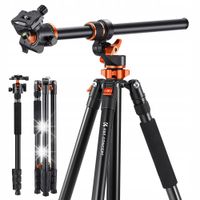 Statyw Łamana Kolumna 230cm 10kg + Monopod K&F T254A7 + Głowica BH-28L