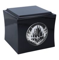 Dream Castle tematyczna urna kremacyjna  Czarna