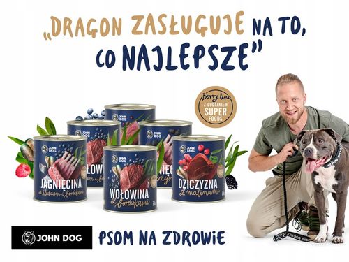 John Dog Berry Line Cielęcina z żurawiną 6x800g na Arena.pl